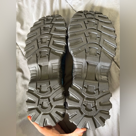 Blue Black Knit Sneakers Athletic Casual Shoes main image 5